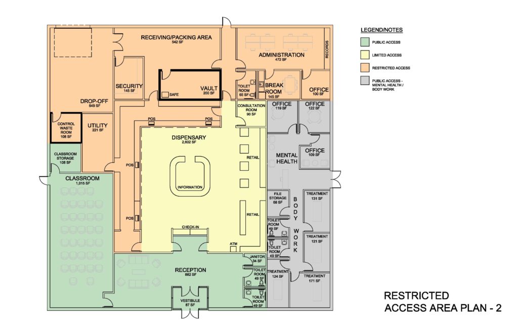 This is an image of the dispensary design we completed for a client.