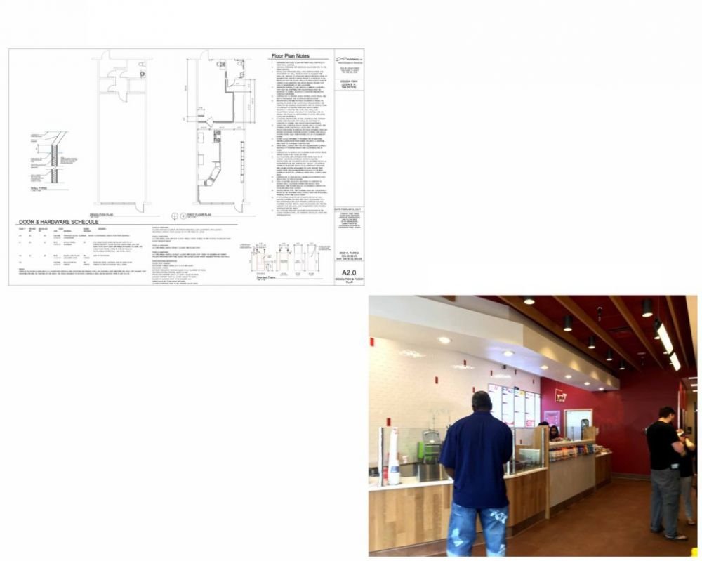 This is an image of our documents and the finished product for the franchise we designed